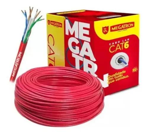 Cabo De Rede, Cat6 305m Vermelho, Utp 4 Pares - Megatron - imagem 4