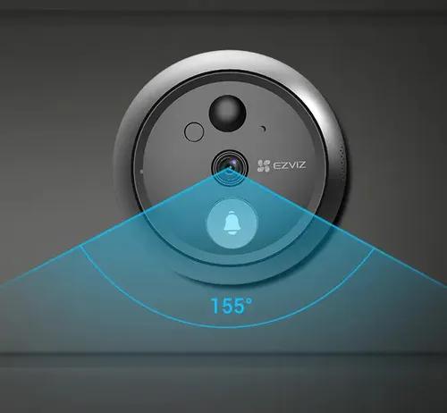 Campainha Sem Fio Ezviz Hp 4, Preto, 3m De Alcance Preto 5v - imagem 2